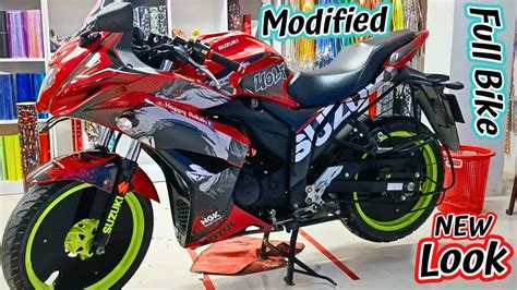 Suzuki Gixxer SF Modified In Bangladesh New Wolf Sticker Modification