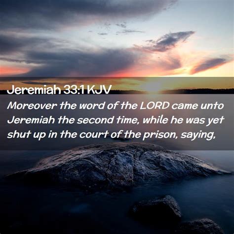 Jeremiah Kjv Moreover The Word Of The Lord Came Unto Jeremiah