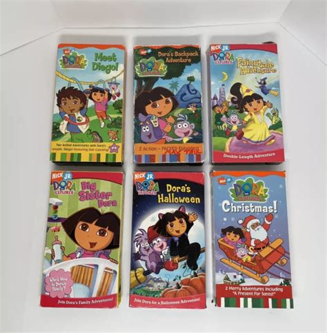 LOT OF (5) Dora The Explorer VHS Tapes - Nick Jr. Children's Cartoon ...