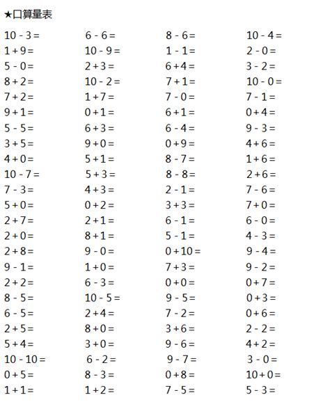 小学一年级口算练习题1000道（七十九）一年级口算题奥数网