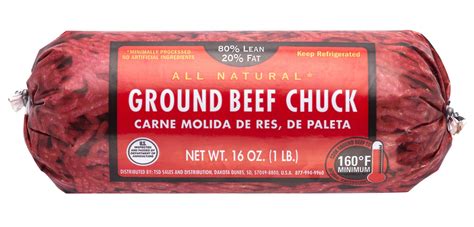 All Natural Lean Fat Ground Beef Chuck Roll Lb Walmart