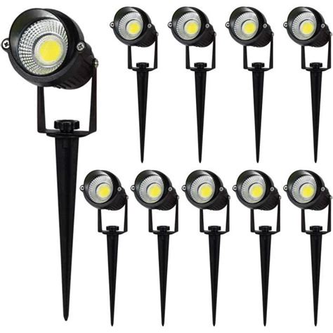 Lot De Spot Led Cob W V Spots Jardin Orientables Avec Piquet