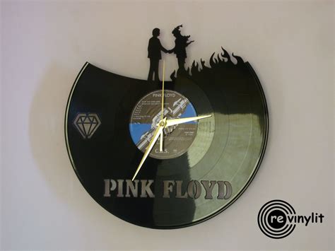 Vinyl record wall clock Pink Floyd clock Pink Floyd by Revinylit