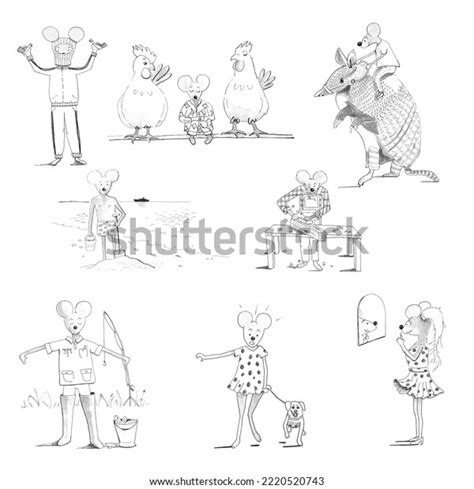 Many Funny Mice Cartoons Part 3 Stock Illustration 2220520743 | Shutterstock