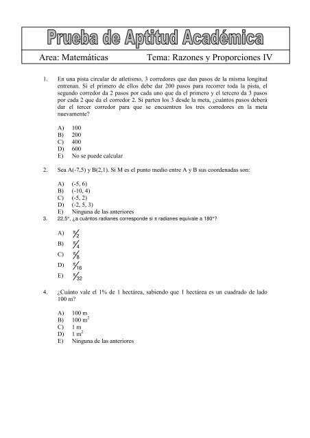 Area MatemÃticas Tema Razones y Proporciones IV Abaco ve