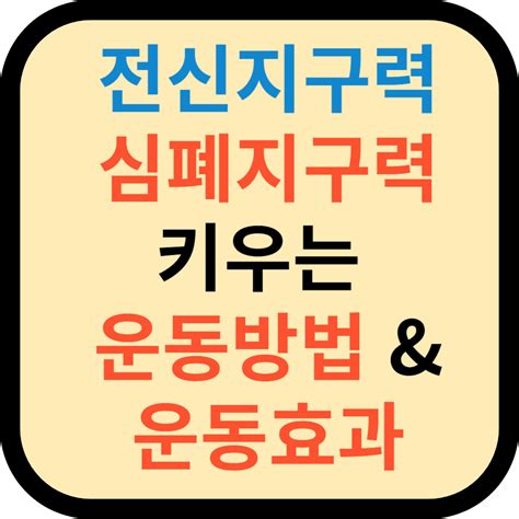 전신지구력 심폐지구력 키우는 운동방법 운동효과 알아보기 체력ep6 체대입시 정보 검색 포털⇐클릭 메인화면 이동