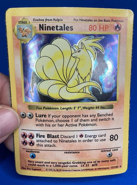 Mavin 1999 Pokemon Card Holographic Ninetales Shadowless Rare 12102