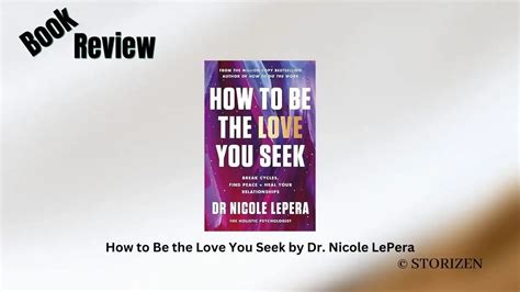 Book Review How To Be The Love You Seek By Dr Nicole Lepera Book