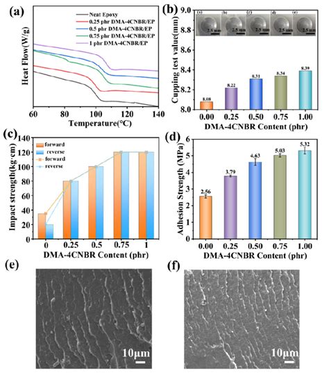 A Dsc Curves Of The Neat Epoxy And The Dma Cnbr Modified Composite