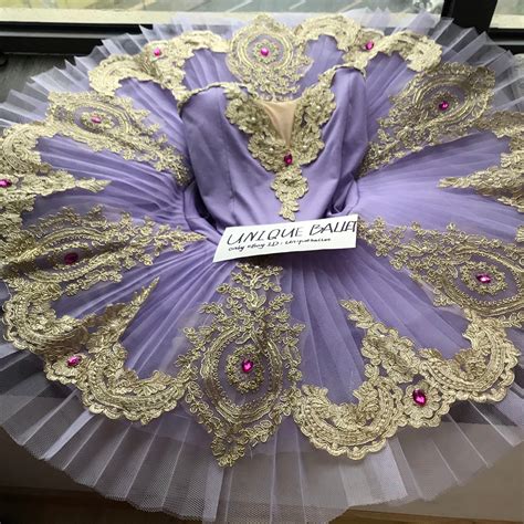 Purple Lilac Fairy Golden Trims Classic Ballet TuTu Costume (Unprofess