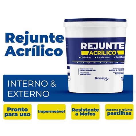 Rejunte Acr Lico Pronto Kg Branco Biomassa Do Brasil