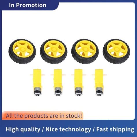 Pcs For Arduino Smart Car Robot Plastic Tire Wheel With Dc V Gear