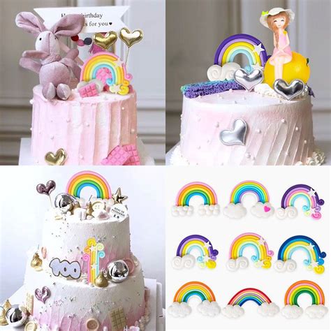 Rainbow Cloud Cake topper | Shopee Malaysia