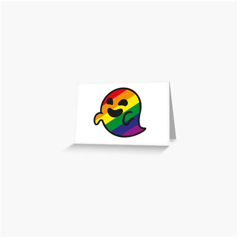 Gaysper Gay Ghost Pride Icon Greeting Card For Sale By Lzgraphicstudio Redbubble