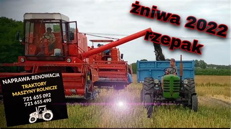 Żniwa 2022 rzepak na dwa Bizony z056 YouTube