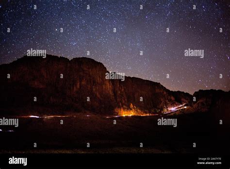 A starry night sky along the path of mount Sinai, Egypt Stock Photo - Alamy