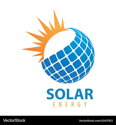 Solar panel logo Royalty Free Vector Image - VectorStock