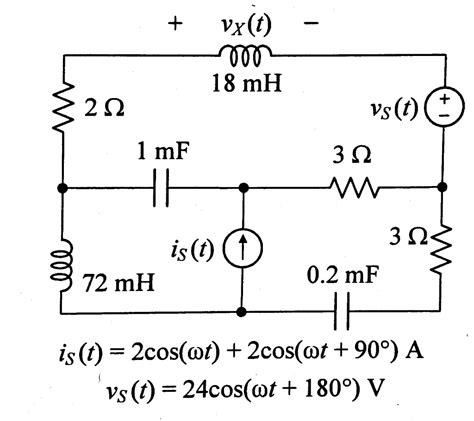 Solved The Circuit Is In Sinusoidal Steady State Use Ac