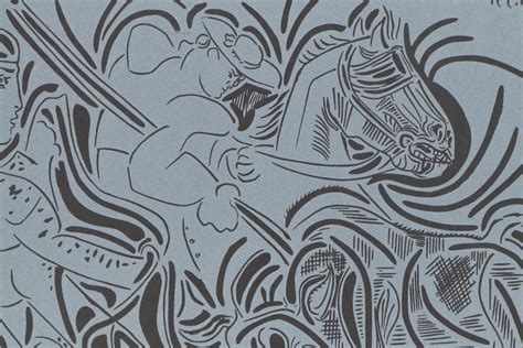 Pablo Picasso Linoleum Cut Picador Goading Bull 1962 Ebth