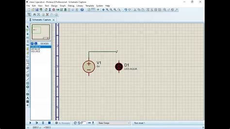 Circuito Simple Con Un Led En Proteus YouTube