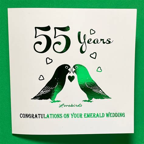 Emerald Wedding Anniversary Married 55 Years Etsy