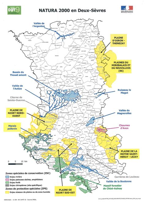 Le réseau en Deux Sèvres plaine oiron thenezay