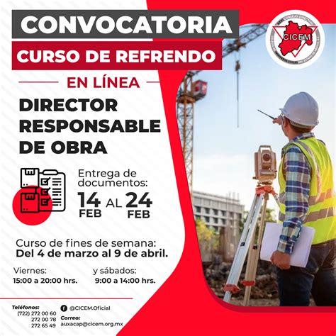 Curso Para Refrendo De Director Responsable De Obra Colegio De