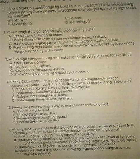 Please Matinong Sagot Pa Tulong Po Sa May Alam Ng Sagot Huwag Naman Po