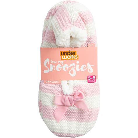 Underworks Ladies Snoozies Slip On Pink Each Woolworths