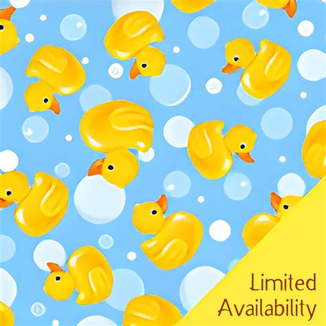 Rubber Duckie Fleece Fabric With Yellow