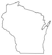 Outline Map of Wisconsin Counties coloring page | Free Printable ...