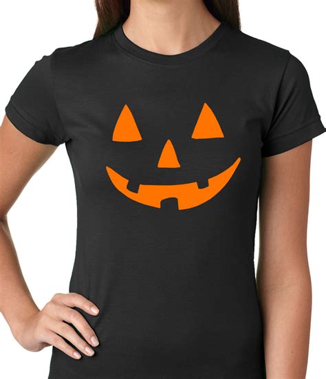 Halloween Tshirt - Orange Jack O' Lantern Womens T-shirt – Bewild