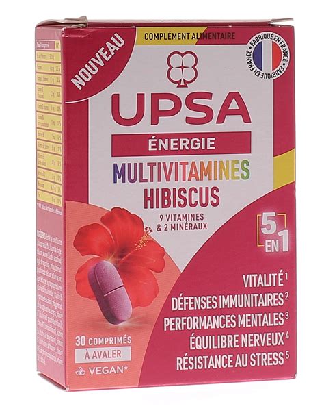 Energie multivitamines hibiscus 5 en 1 UPSA complément alimentaire