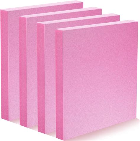 Frienda 4 Pcs Pink Insulation Foam Board 12 X 12 X 2 Inch Insulation Foam Board Bulk