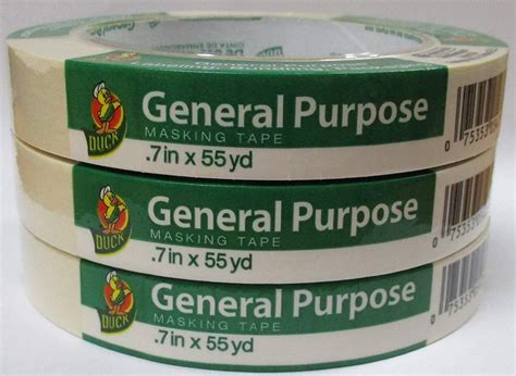 Duck Brand General Purpose Masking Tape 70 In X 55 Yards 3 Pack