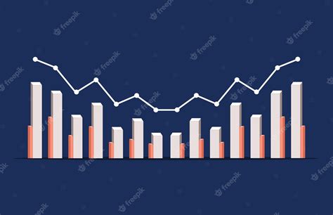 Premium Vector Bar And Line Vector Graphic Chart Showing The Performance Progress Of