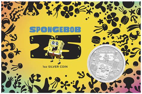 Coins Australia 2024 25th ANNIVERSARY SPONGEBOB SQUAREPANTS 1oz