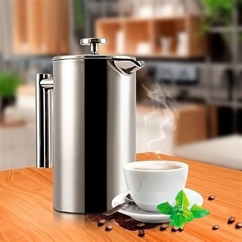 French Press Coffee Maker Double Wall Stainless Steel Coffee Press Tea