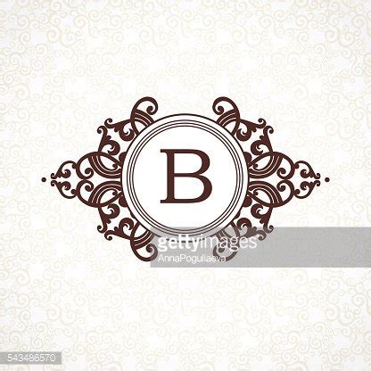 Vector Logo Template In Victorian Style. Stock Clipart | Royalty-Free | FreeImages