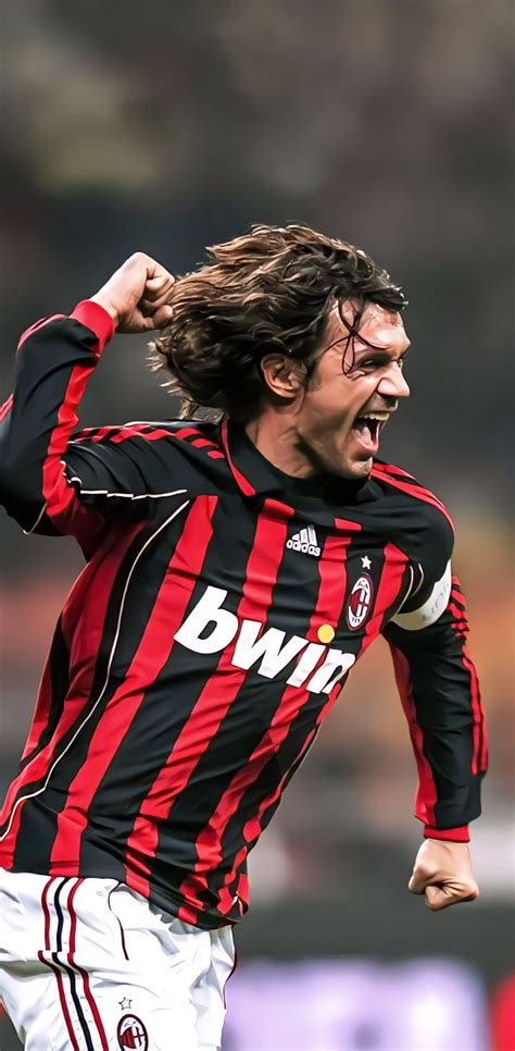 Paolo Maldini AC Milan hd football wallpaper retro | Paolo maldini, Ac ...