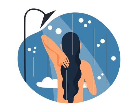 Attractive Naked Woman Shower Over Royalty Free Licensable Stock Vectors Vector Art