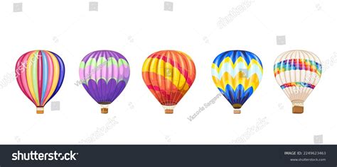 Hot Air Balloon Set Vector Illustration Stock Vector Royalty Free
