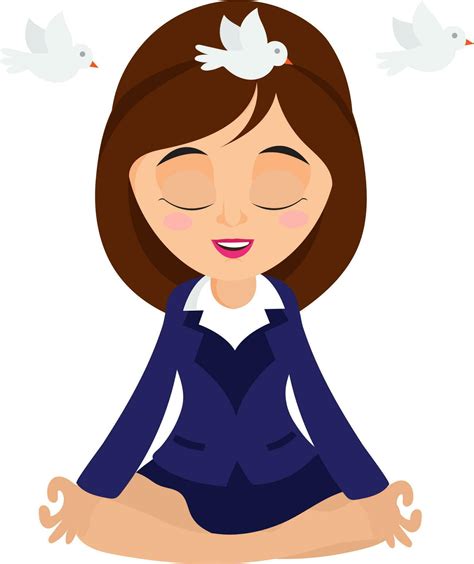 Business Woman Doing Meditation 24225679 Vector Art At Vecteezy