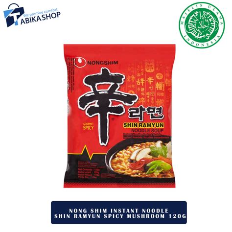 Nong Shim Instant Noodle Shin Ramyun Spicy Mushroom Gr Lazada