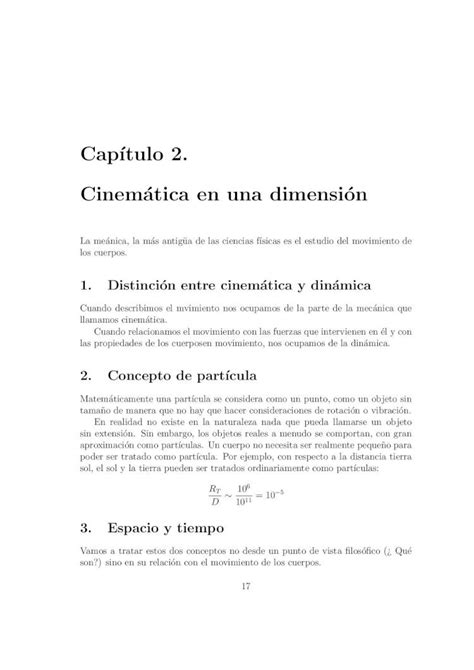 Pdf Captulo Cinematica En Una Dimensionfnl Usal Es Pilar Pm