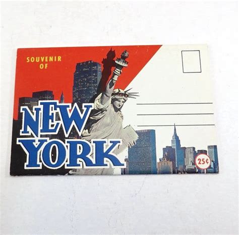 New York Souvenir Postcard Vintage 1960s Fold Out Fan Postcard | Etsy ...