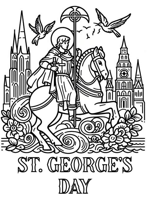 St Georges Day Coloring Pages Coloringlib