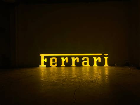 DT Illuminated Ferrari Dealership Sign PCARMARKET