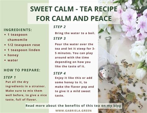 Sweet Calm - Tea Recipe For Calm And Peace - Gabriela Green | Tea ...