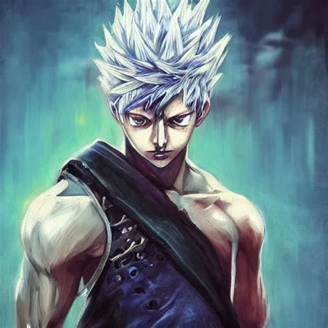 Ripped Physique Razorpunk Killua Zoldyck Magician Stable Diffusion